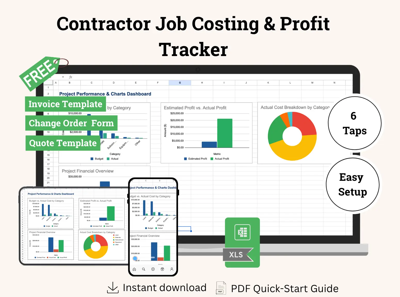 Contractor Job Costing & Profit Tracker